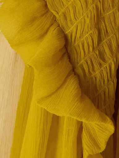 Saint Laurent Smocked Ruffled Silk-crepon Blouse | Thumbnail 5 Saint Laurent Smocked Ruffled Silk-crepon Blouse | Thumbnail 5