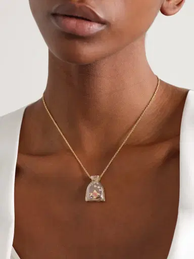 Yvonne Léon Poisson Rouge 9-karat Gold Multi-stone Necklace | Thumbnail 2 Yvonne Léon Poisson Rouge 9-karat Gold Multi-stone Necklace | Thumbnail 2