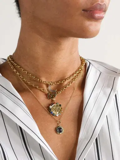 Foundrae Internal Compass Belcher Chain 18-karat Gold Topaz Necklace | Thumbnail 5 Foundrae Internal Compass Belcher Chain 18-karat Gold Topaz Necklace | Thumbnail 5