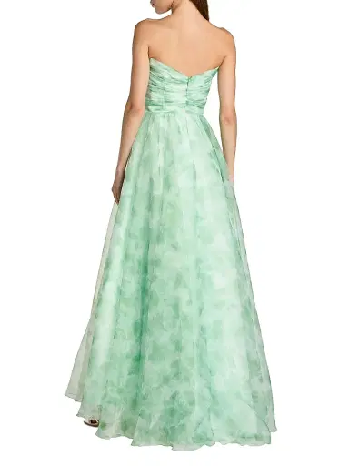 Mac Duggal Women's Prom Floral Chiffon Gown - Sage Multi - Size 14 | Thumbnail 2 Mac Duggal Women's Prom Floral Chiffon Gown - Sage Multi - Size 14 | Thumbnail 2