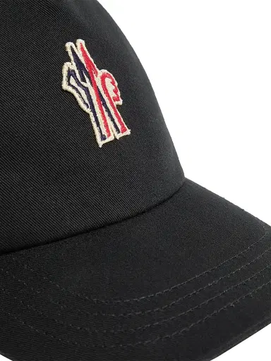 Moncler Grenoble Men's Baseball Hat in Cotton Gabardine - Black | Thumbnail 3 Moncler Grenoble Men's Baseball Hat in Cotton Gabardine - Black | Thumbnail 3