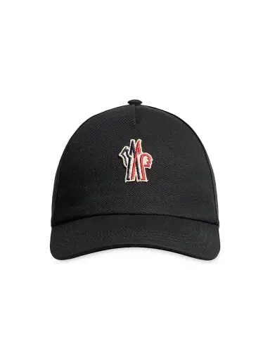 Moncler Grenoble Men's Baseball Hat in Cotton Gabardine - Black | Thumbnail 1 Moncler Grenoble Men's Baseball Hat in Cotton Gabardine - Black | Thumbnail 1