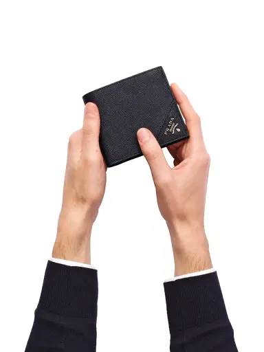 Prada Men's Saffiano Leather Wallet - Black | Thumbnail 6 Prada Men's Saffiano Leather Wallet - Black | Thumbnail 6