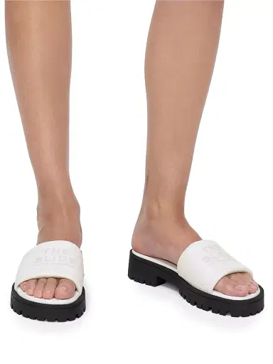 Marc Jacobs Women's The Slide Leather Sandals - Bright White - Size 11 | Thumbnail 6 Marc Jacobs Women's The Slide Leather Sandals - Bright White - Size 11 | Thumbnail 6