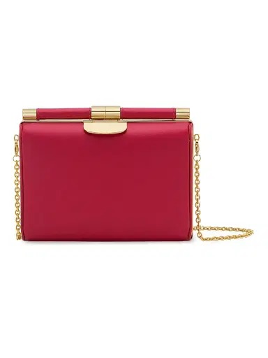 Tyler Ellis Women's Jamie Clutch Small in Du Puy Leather - Azalea | Thumbnail 2 Tyler Ellis Women's Jamie Clutch Small in Du Puy Leather - Azalea | Thumbnail 2