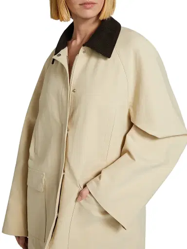 TOTEME Women's Summer Country Wax Cotton Jacket - Peanut - Size 8 | Thumbnail 6 TOTEME Women's Summer Country Wax Cotton Jacket - Peanut - Size 8 | Thumbnail 6