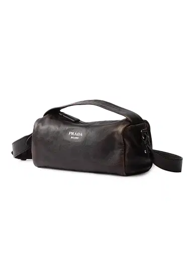 Prada Men's Nappa Leather Shoulder Bag - Brown | Thumbnail 2 Prada Men's Nappa Leather Shoulder Bag - Brown | Thumbnail 2