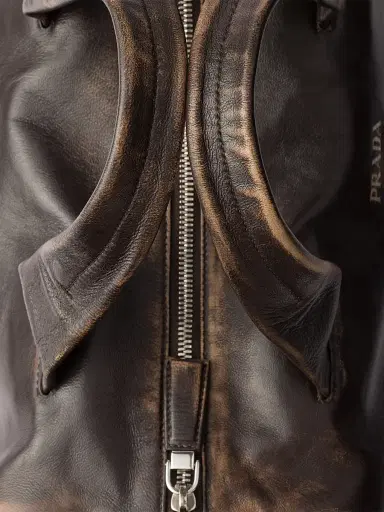 Prada Men's Nappa Leather Duffle Bag - Brown | Thumbnail 6 Prada Men's Nappa Leather Duffle Bag - Brown | Thumbnail 6