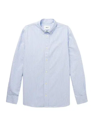 NN07 Colby 5910 Button-Down Collar Logo-Embroidered Striped Organic Cotton Shirt - Men | Thumbnail 1 NN07 Colby 5910 Button-Down Collar Logo-Embroidered Striped Organic Cotton Shirt - Men | Thumbnail 1