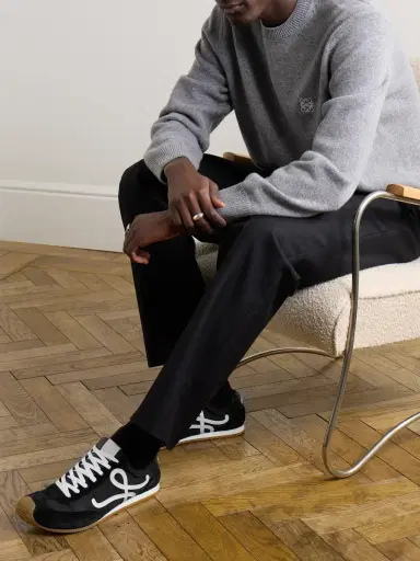 Loewe Ballet Runner 2.0 Logo-Appliquéd Shell, Suede and Leather Sneakers - Men | Thumbnail 2 Loewe Ballet Runner 2.0 Logo-Appliquéd Shell, Suede and Leather Sneakers - Men | Thumbnail 2