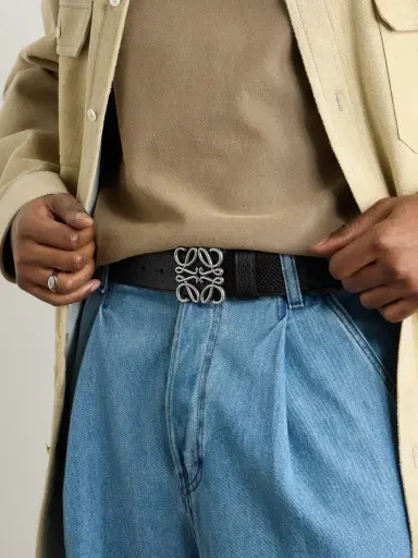 Loewe Anagram 4cm Leather Belt - Men | Thumbnail 3 Loewe Anagram 4cm Leather Belt - Men | Thumbnail 3