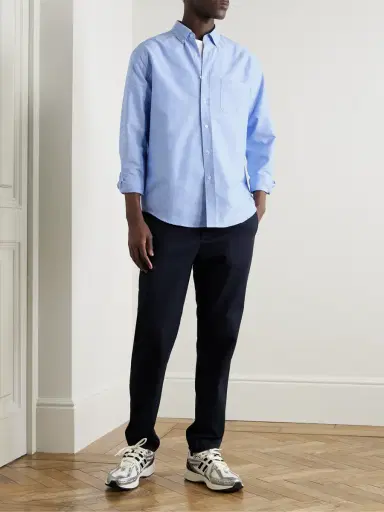 Portuguese Flannel Belavista Button-Down Collar Cotton Oxford Shirt - Men | Thumbnail 2 Portuguese Flannel Belavista Button-Down Collar Cotton Oxford Shirt - Men | Thumbnail 2