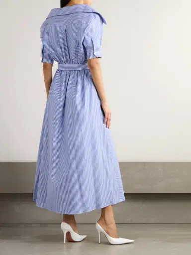 Altuzarra Lydia Striped Cotton-poplin Midi Wrap Dress | Thumbnail 3 Altuzarra Lydia Striped Cotton-poplin Midi Wrap Dress | Thumbnail 3