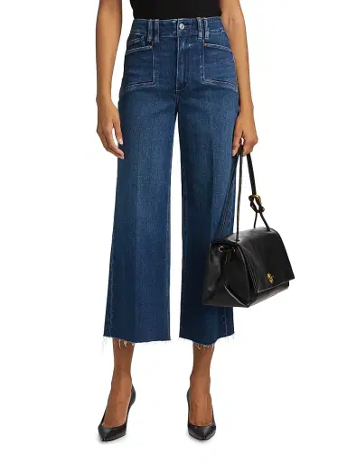 Paige Women's Anessa Crop Wide-Leg Jeans - Amoroso | Thumbnail 3 Paige Women's Anessa Crop Wide-Leg Jeans - Amoroso | Thumbnail 3