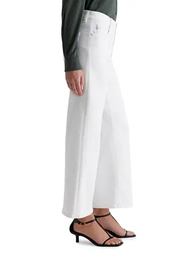AG Jeans Women's Saige Wide-Leg Crop Pants - Gallery White - Size 31 | Thumbnail 4 AG Jeans Women's Saige Wide-Leg Crop Pants - Gallery White - Size 31 | Thumbnail 4