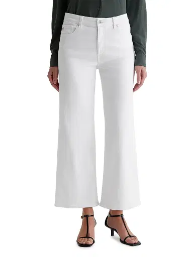 AG Jeans Women's Saige Wide-Leg Crop Pants - Gallery White - Size 31 | Thumbnail 1 AG Jeans Women's Saige Wide-Leg Crop Pants - Gallery White - Size 31 | Thumbnail 1