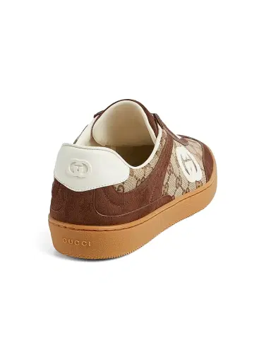 Gucci Men's G74 GG Canvas & Suede Sneakers - Mahogany | Thumbnail 3 Gucci Men's G74 GG Canvas & Suede Sneakers - Mahogany | Thumbnail 3