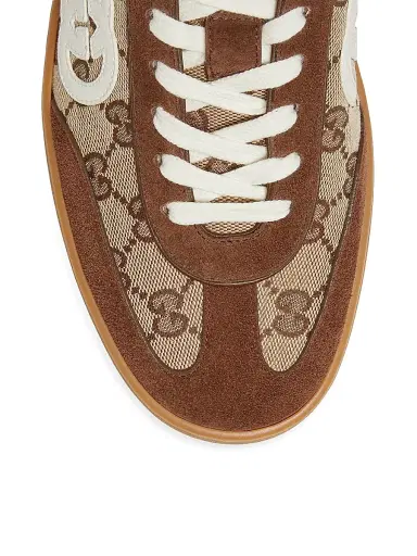 Gucci Men's G74 GG Canvas & Suede Sneakers - Mahogany | Thumbnail 5 Gucci Men's G74 GG Canvas & Suede Sneakers - Mahogany | Thumbnail 5