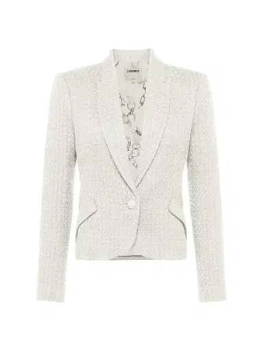 L'AGENCE Women's Jennah Tweed Cotton-Blend One-Button Blazer - | Thumbnail 1 L'AGENCE Women's Jennah Tweed Cotton-Blend One-Button Blazer - | Thumbnail 1