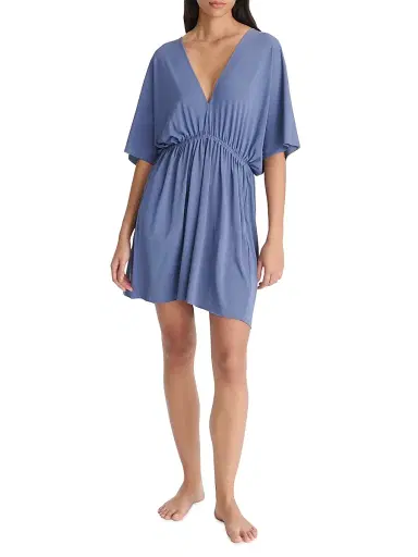 Eres Women's Naïa Plunging V-Neck Jersey Minidress - Sirene - Size Large | Thumbnail 2 Eres Women's Naïa Plunging V-Neck Jersey Minidress - Sirene - Size Large | Thumbnail 2