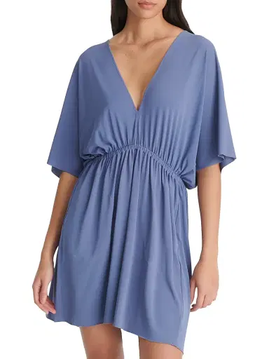 Eres Women's Naïa Plunging V-Neck Jersey Minidress - Sirene - Size Large | Thumbnail 3 Eres Women's Naïa Plunging V-Neck Jersey Minidress - Sirene - Size Large | Thumbnail 3