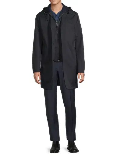 Canali Men's Touch 3-in-1 Hooded Jacket - Dark Blue | Thumbnail 2 Canali Men's Touch 3-in-1 Hooded Jacket - Dark Blue | Thumbnail 2
