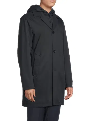 Canali Men's Touch 3-in-1 Hooded Jacket - Dark Blue | Thumbnail 4 Canali Men's Touch 3-in-1 Hooded Jacket - Dark Blue | Thumbnail 4