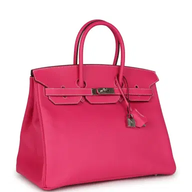 HERMÈS Pre-owned Hermes Birkin 35 Rose Tyrien Epsom Palladium Hardware | Thumbnail 2 HERMÈS Pre-owned Hermes Birkin 35 Rose Tyrien Epsom Palladium Hardware | Thumbnail 2