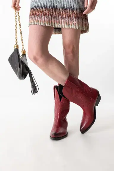 Golden Goose Wish Star Low Boot - Cherry Red | Thumbnail 3 Golden Goose Wish Star Low Boot - Cherry Red | Thumbnail 3