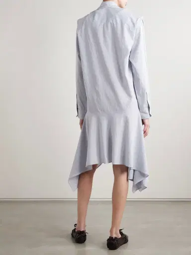 Acne Studios Asymmetric Draped Striped Voile Shirt Dress | Thumbnail 4 Acne Studios Asymmetric Draped Striped Voile Shirt Dress | Thumbnail 4
