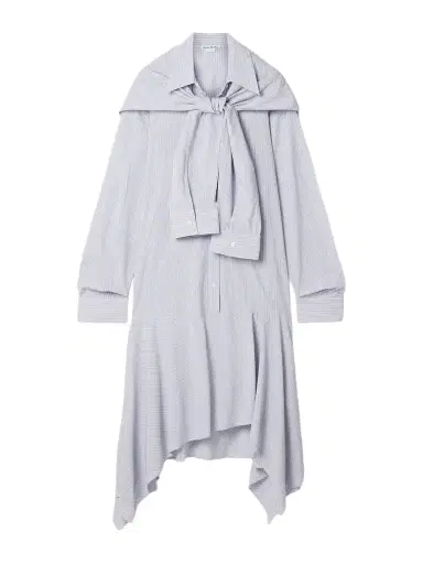 Acne Studios Asymmetric Draped Striped Voile Shirt Dress | Thumbnail 1 Acne Studios Asymmetric Draped Striped Voile Shirt Dress | Thumbnail 1