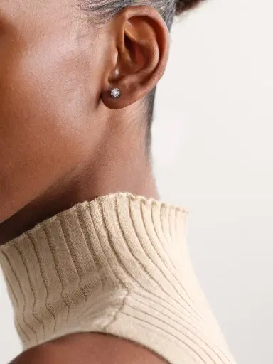 Jennifer Meyer Small Illusion 18-karat White Gold Diamond Earrings | Thumbnail 2 Jennifer Meyer Small Illusion 18-karat White Gold Diamond Earrings | Thumbnail 2