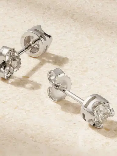 Jennifer Meyer Small Illusion 18-karat White Gold Diamond Earrings | Thumbnail 3 Jennifer Meyer Small Illusion 18-karat White Gold Diamond Earrings | Thumbnail 3