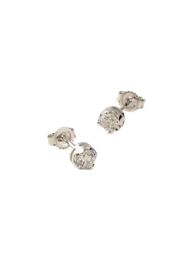 Jennifer Meyer Small Illusion 18-karat White Gold Diamond Earrings | Thumbnail 1 Jennifer Meyer Small Illusion 18-karat White Gold Diamond Earrings | Thumbnail 1