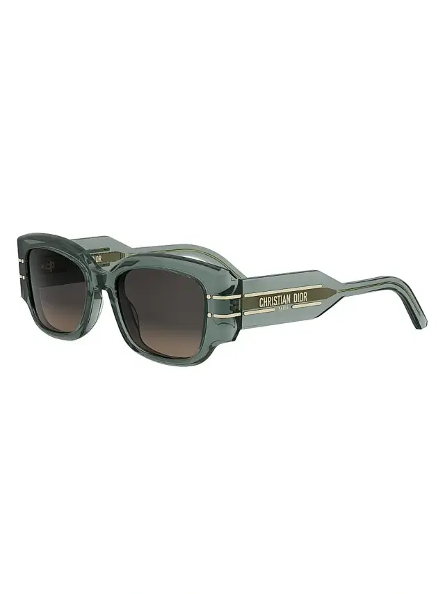 Women's Signature S13I 52MM Rectangular Sunglasses - Light Green Grey Women's Signature S13I 52MM Rectangular Sunglasses - Light Green Grey