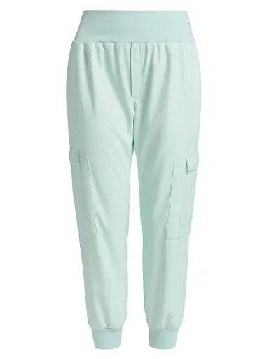 Cinq à Sept Women's Giles Vegan Leather Cargo Pants - Salt Water | Thumbnail 1 Cinq à Sept Women's Giles Vegan Leather Cargo Pants - Salt Water | Thumbnail 1