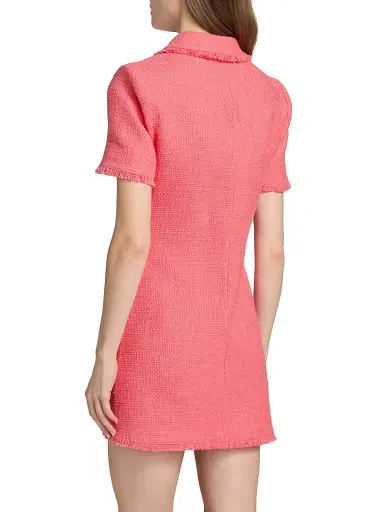 Cinq à Sept Women's Pammy Cotton Tweed A-Line Minidress - Sunset Blush | Thumbnail 5 Cinq à Sept Women's Pammy Cotton Tweed A-Line Minidress - Sunset Blush | Thumbnail 5