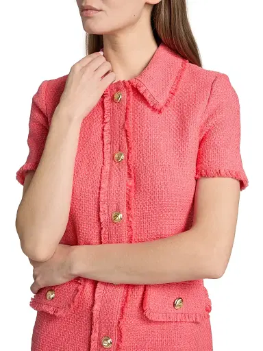 Cinq à Sept Women's Pammy Cotton Tweed A-Line Minidress - Sunset Blush | Thumbnail 6 Cinq à Sept Women's Pammy Cotton Tweed A-Line Minidress - Sunset Blush | Thumbnail 6