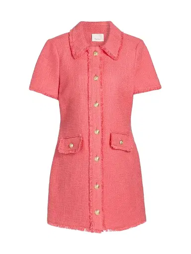 Cinq à Sept Women's Pammy Cotton Tweed A-Line Minidress - Sunset Blush | Thumbnail 1 Cinq à Sept Women's Pammy Cotton Tweed A-Line Minidress - Sunset Blush | Thumbnail 1
