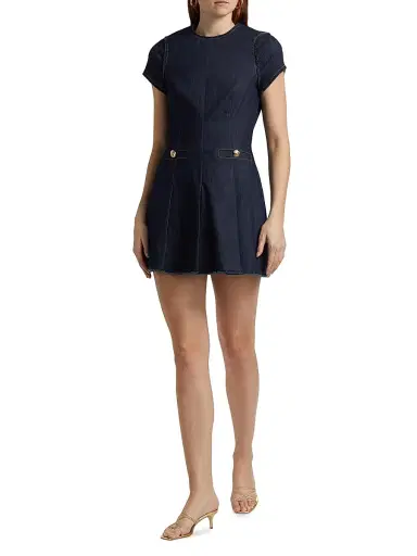 Cinq à Sept Women's Nova Denim Sheath Minidress | Thumbnail 2 Cinq à Sept Women's Nova Denim Sheath Minidress | Thumbnail 2
