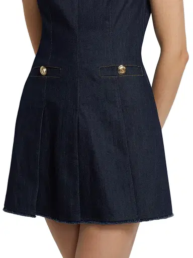 Cinq à Sept Women's Nova Denim Sheath Minidress | Thumbnail 6 Cinq à Sept Women's Nova Denim Sheath Minidress | Thumbnail 6