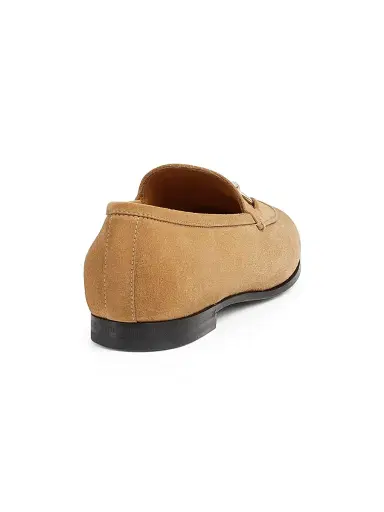 Gucci Women's Jordaan Horsebit Suede Loafers - Safari Camel | Thumbnail 3 Gucci Women's Jordaan Horsebit Suede Loafers - Safari Camel | Thumbnail 3