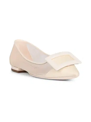 Roger Vivier Women's Gommettine Net Ballerina Flats - Avorio - Size 12 | Thumbnail 2 Roger Vivier Women's Gommettine Net Ballerina Flats - Avorio - Size 12 | Thumbnail 2