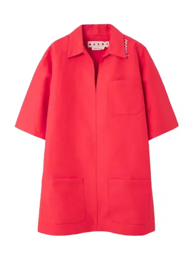 Marni Oversized Embroidered Cotton Mini Dress | Thumbnail 1 Marni Oversized Embroidered Cotton Mini Dress | Thumbnail 1