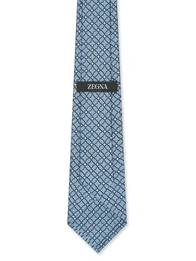 Zegna Men's Geometric Silk Tie | Thumbnail 2 Zegna Men's Geometric Silk Tie | Thumbnail 2