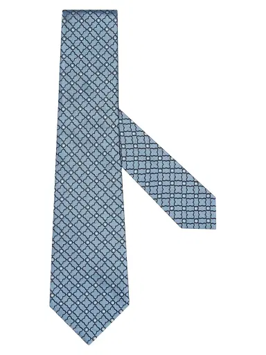 Zegna Men's Geometric Silk Tie | Thumbnail 1 Zegna Men's Geometric Silk Tie | Thumbnail 1