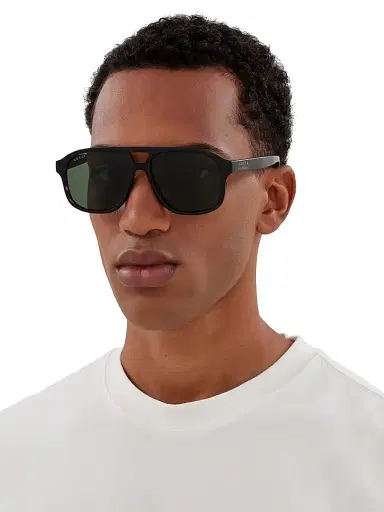 Gucci Men's Lines 57MM Pilot Sunglasses | Thumbnail 2 Gucci Men's Lines 57MM Pilot Sunglasses | Thumbnail 2