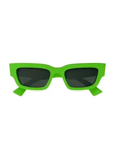 Gucci Men's Miami 52MM Rectangular Sunglasses - Green Grey | Thumbnail 3 Gucci Men's Miami 52MM Rectangular Sunglasses - Green Grey | Thumbnail 3