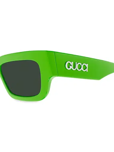 Gucci Men's Miami 52MM Rectangular Sunglasses - Green Grey | Thumbnail 4 Gucci Men's Miami 52MM Rectangular Sunglasses - Green Grey | Thumbnail 4