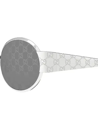 Gucci Men's Guccissima Metal 51MM Oval Sunglasses - Silver | Thumbnail 3 Gucci Men's Guccissima Metal 51MM Oval Sunglasses - Silver | Thumbnail 3